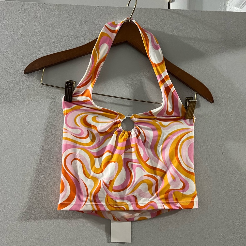 Colorful Swirl Halter Top